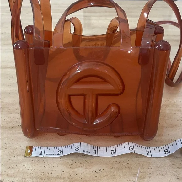 Telfar X Melissa collab Mini Transparent Amber Tote - Picture 6 of 8